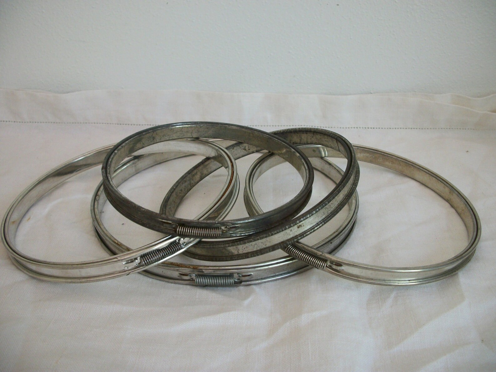 Vintage Metal Embroidery Hoops Etsy