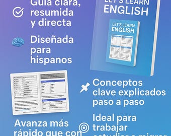 Basic English Course for Spanish Speakers | Beginner Workbook (PDF Pattern)