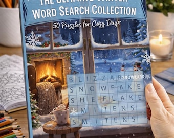 Large Print Winter Word Search Book | Cozy Christmas Gift