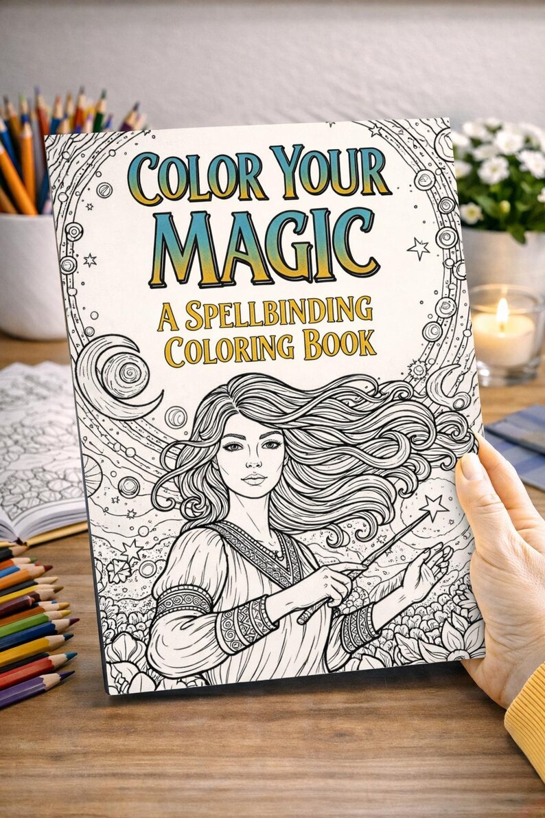 Spellbinding Image Color Your Magic: A Spellbinding Coloring Book | Mystical Witchy ...