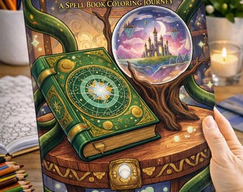 Witching Hour Coloring Book: 30 Grimoire & Magic Designs (Printable PDF)
