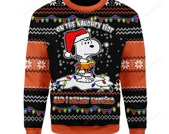 Peanuts Christmas Sweater - Etsy