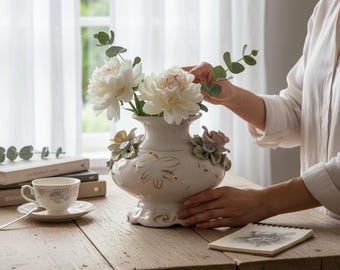 Keramos R. Capodimonte Vintage Italy Vase - Etsy