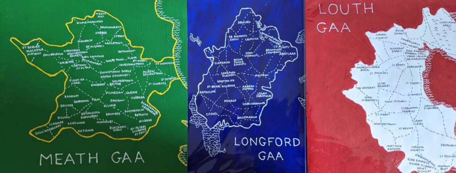 GAA Club Maps gaelic football inspired painting Etsy