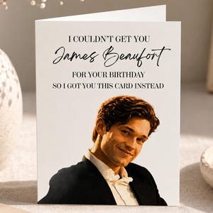 Tarjeta de cumpleaños de James Beaufort - Tarjeta de felicitación inspirada en Maxton Hall - Divertida tarjeta de cumpleaños para amantes de los libros y las series.