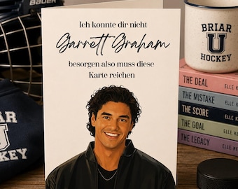 Garrett Graham Geschenkkarte | Off Campus Geburtstagskarte | Hockey Romance Geschenk | Elle Kennedy Fan Karte | BookTok Geschenk