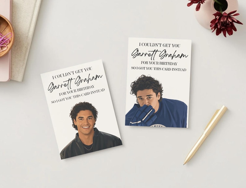 Tarjeta de regalo de Garrett Graham | Tarjeta de cumpleaños para aficionados al hockey | Regalo romántico para amantes del hockey | Tarjeta de fan de Elle Kennedy | Regalo de BookTok imagen 13