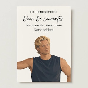 Dean Di Laurentis Poster mit individueller Personalisierung, inspiriert von College Romance und Hockey-Romance Büchern.