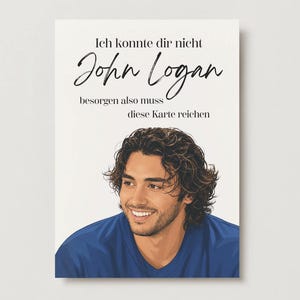 Dekoratives Logan Poster im Briar University Design mit personalisierbarem Namen und Hockey-Romance Thema.
