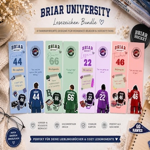 Briar University Bookmark Bundle | Hockey Romance Bookmark Set | College Romance Gift | Bookish Reader Gift