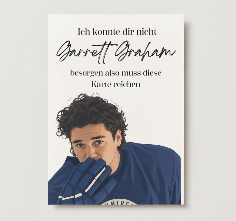 Briar University Garrett Graham Wandbild mit Hockey-Romance Motiv und individueller Personalisierung für Buchliebhaber.