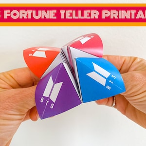 BTS Origami Wahrsagerin - Dynamit Thema - BTS Birthday Party Printable - BTS Party Favor