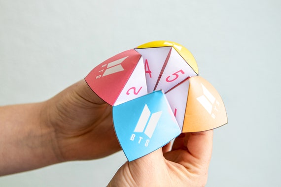 Bts Origami Fortune Teller Bts Birthday Party Printable Etsy