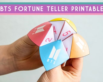 BTS Origami Fortune Teller - BTS Birthday Party Printable - BTS Party Favor