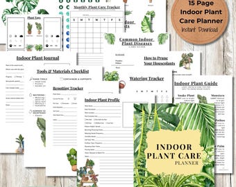 Ultimate Plant Parent Planner: 15-Page Printable Journal with Trackers, Tags & Stickers
