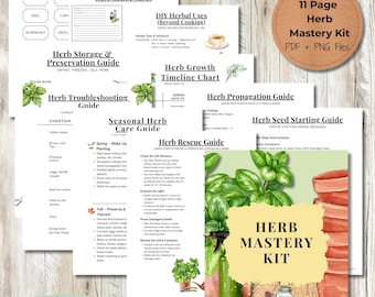 Ultimate Herb Enthusiast's Companion | Printables for Growing, Propagating & Cooking | Instant Download