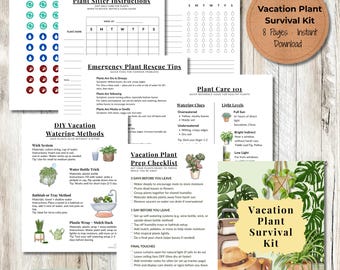 Printable Houseplant Vacation Care Kit: Plant Sitter Guide (PDF Download)