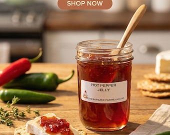 Organic Hot Pepper Jelly: Arkansas-Grown Sweet Heat - 8 oz Jar