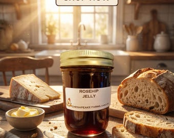 Arkansas-Grown RoseHip Jelly – 8 oz Organic Jar | Small-Batch Gift from the Delta
