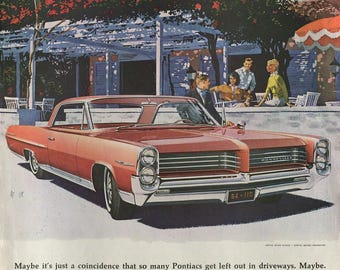 Vintage Pontiac Advertisement Collection – 30 Original Ads – 1940s–1970s Automotive History – Wide‑Track Era, Firebird, Grand Am - #1