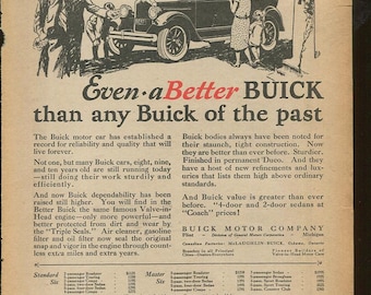 Antique Buick Advertisements – 20 Original GM Auto Ads (1925–1972) – Vintage Automotive Ephemera Lot #1