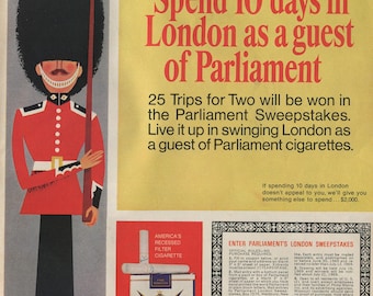 Vintage Parliament Cigarette Advertisements – Lot of 10 Original Ads (1960s–1980s) - Lot #1
