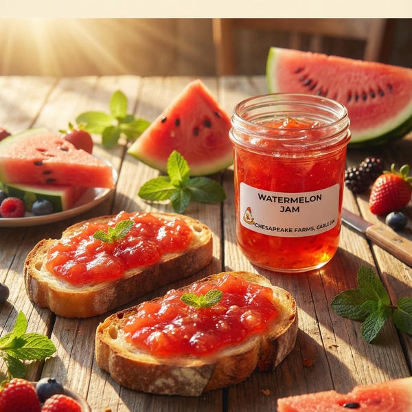 Gelée de pastèque artisanale 8 oz - Biologique, fruits de saison, tartinade végétalienne gastronomique