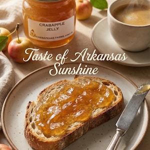Crabapple Jelly – pot van 8 oz | Biologisch, kleine batches, gemaakt in Arkansas | Seizoensfruit | Veganistisch en glutenvrij