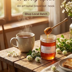 Organic Clover Honey 8oz: Arkansas Grown Small Batch