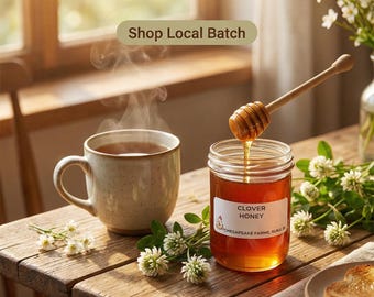 Organic Clover Honey 8oz: Arkansas Grown Small Batch