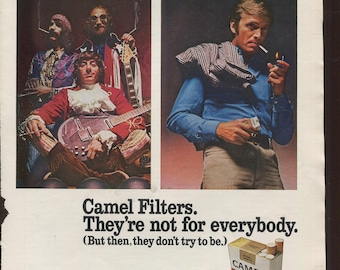 Vintage Camel Cigarette Ads – Lot of 10 Original 1930s–1970s Magazine Advertisements – Tobacco Ephemera - Lot #1