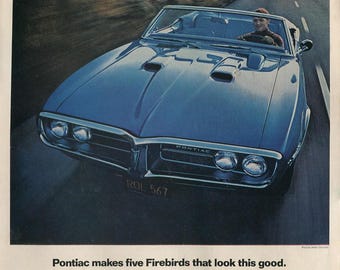 Vintage Pontiac Automobile Advertisements – Lot of 10 Original Ads (1940s–1960s) – Firebird & Torpedo Classics – Set #1