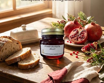 Pomegranate Jelly – 8 oz Jar | Organically Sourced Small-Batch | Seasonal Fruit | Vegan & Gluten-Free