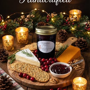 Gelatina de cranberry orgânica 8oz: lote pequeno, vegana, sem glúten