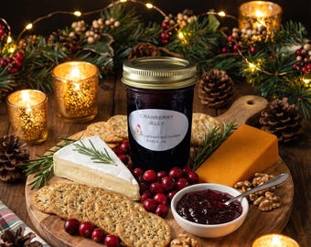 Organic Cranberry Jelly 8oz: Small Batch, Vegan, Gluten-Free