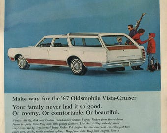 Oldsmobile Vintage Ads Collection • 80 Original Automotive Advertisements (1930–1991) • Rocket V8, Futuramic, Cutlass, Toronado Lot - #1