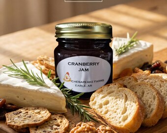 Organic Cranberry Jam – Small Batch Holiday Food Gift (8 oz Jar)