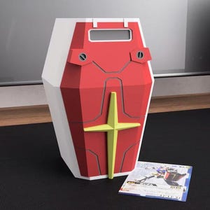 RX-78 Style Mecha Shield Deck Box – Sci-Fi Commander Card Holder for MTG & TCG – Inspired by Gundam Design - Anime Mecha Deck Box - Deck Box