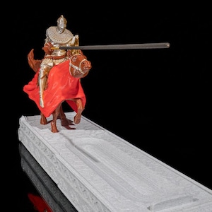 Porta-incenso de cavaleiro impresso em 3D: decoração gótica medieval para casa