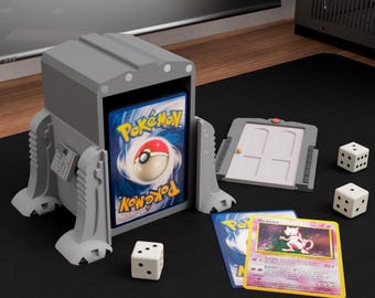 Monster Factory Door-Inspired Deckbox | 100 Card TCG Storage | Customizable Interchangeable Doors | 3D Printable