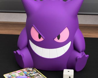 Gengar Deck Box: 3D Printed TCG Card Storage with Magnetic Closure