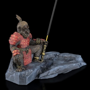Porta-incenso Rei Macaco impresso em 3D: decoração para meditação zen