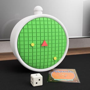 Radar-Inspired Deck Box | Dragon Tracker Style TCG Storage | Holds 100 Cards + Dice Slot | 3D Printed Deck Box
