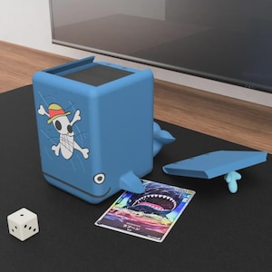 Boîte de rangement Baleine anime - Étui commandant MTG surdimensionné - Rangement TCG avec une touche océanique - Boîte de pont Baleine - Cadeau TCG pour les fans