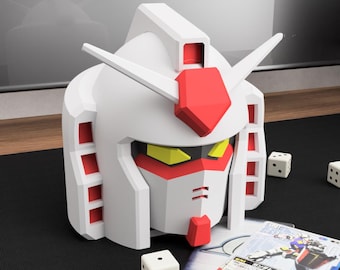 RX-78 Mecha Head Deck Box: Sci-Fi Card Holder - Gundam Inspired