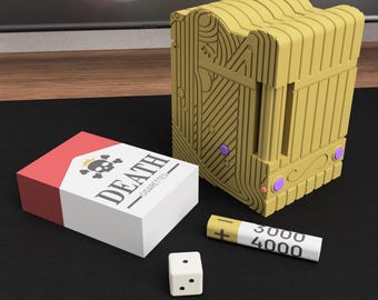 Elegante Piratenkoch Feuerzeug Deck Box - 3D Gedruckte Magnetische TKG Aufbewahrung mit Counter Zubehör