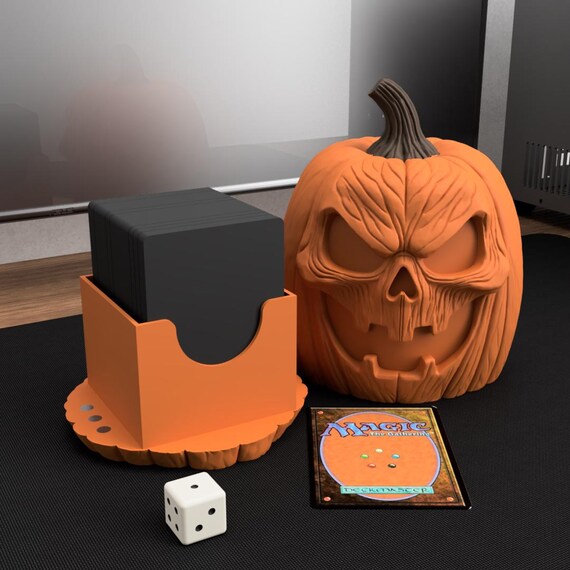 Evil Pumpkin Deck Box: 3D Printed Halloween-themed TCG Storage With  Magnetic Closure & Dice Space - Etsy