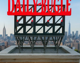 1:12 Scale Daily Bugle Diorama Light Up for Rooftop Display