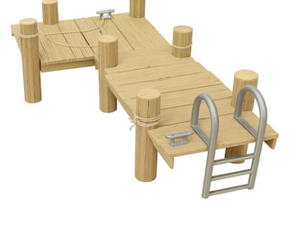 1:12 Scale Wooden Dock Diorama for mezco, marvel legends, NECA, mcfarlane