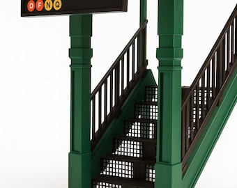 1:12 Scale NYC elevated train entrance (Fully Collapsable)